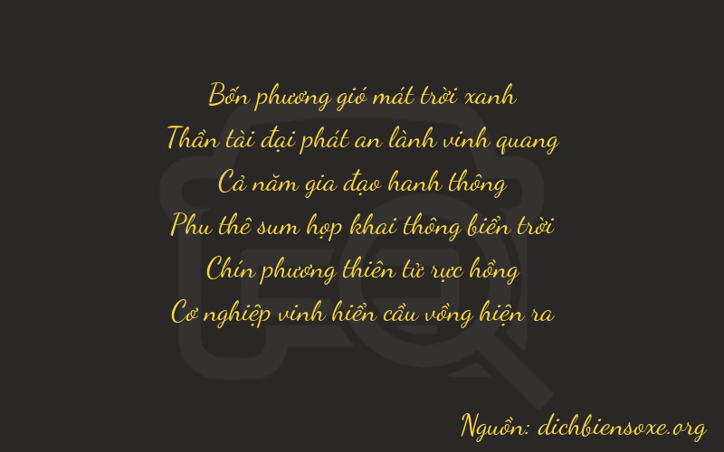 Thơ dịch biển số xe 46597