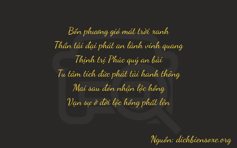 Thơ dịch biển số xe 46624