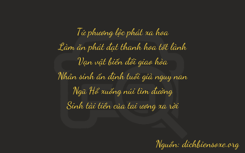 Thơ dịch biển số xe 46655