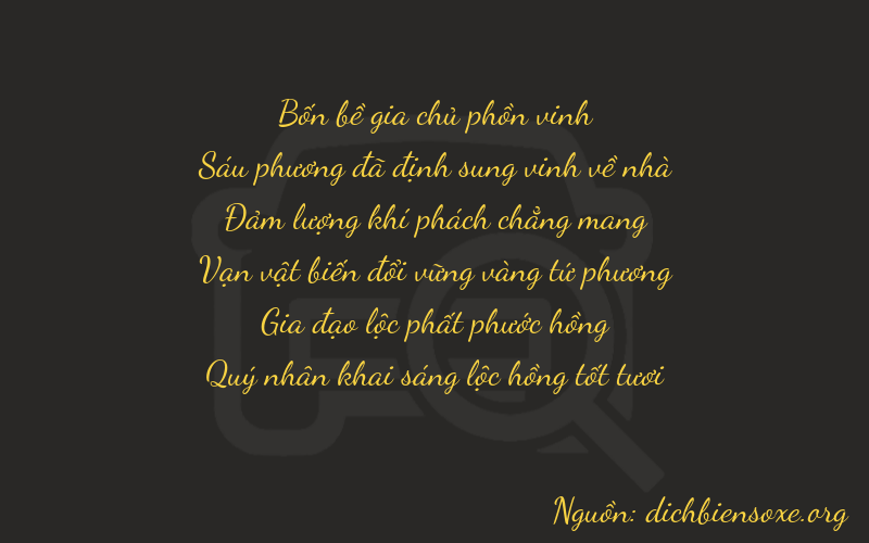 Thơ dịch biển số xe 46666