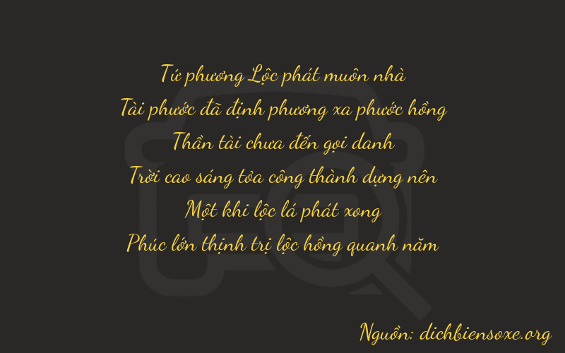 Thơ dịch biển số xe 46716