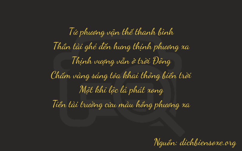 Thơ dịch biển số xe 46719