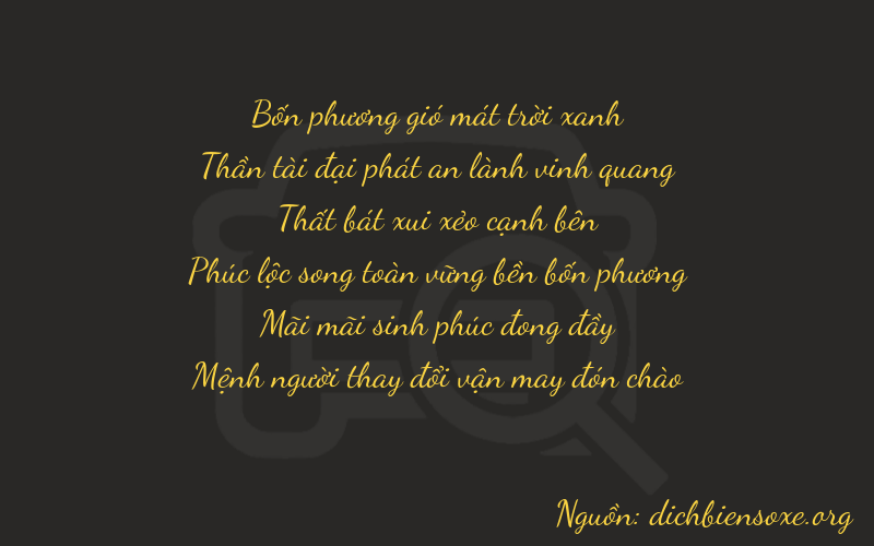 Thơ dịch biển số xe 46723