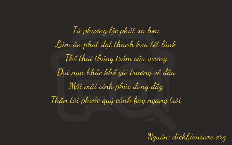 Thơ dịch biển số xe 46727