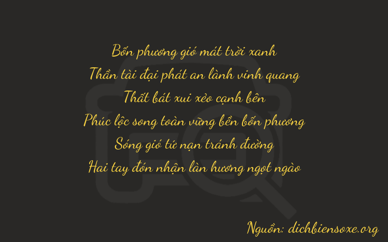 Thơ dịch biển số xe 46732