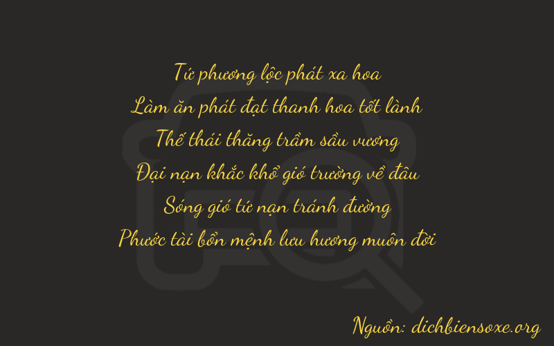 Thơ dịch biển số xe 46736