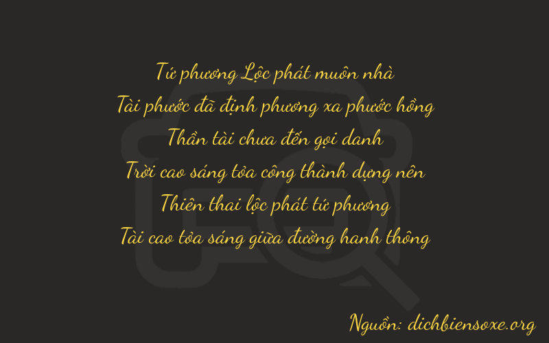 Thơ dịch biển số xe 46743
