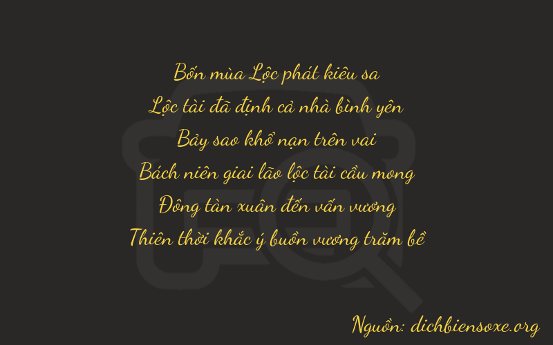Thơ dịch biển số xe 46749