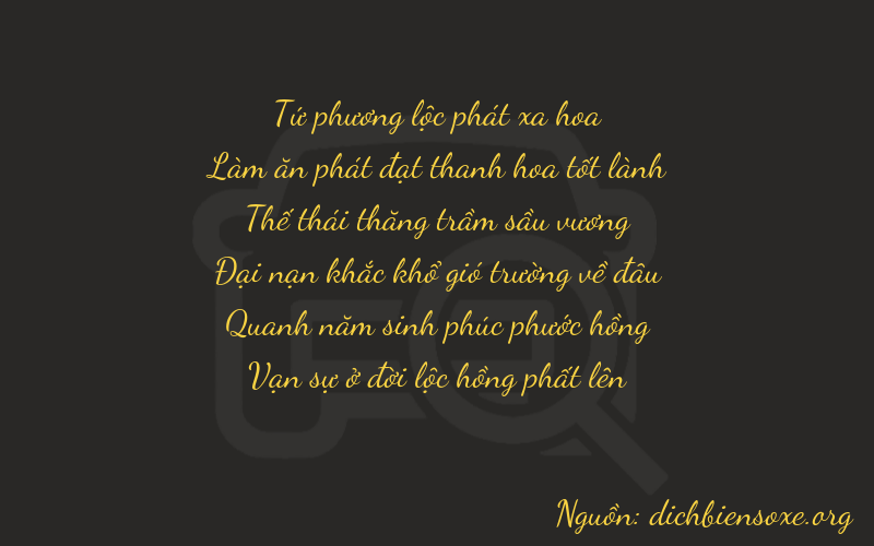 Thơ dịch biển số xe 46754