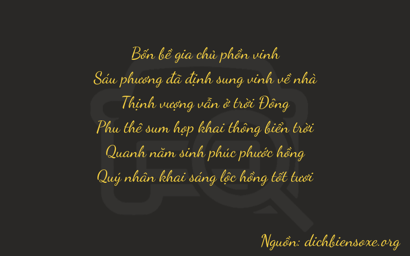 Thơ dịch biển số xe 46756