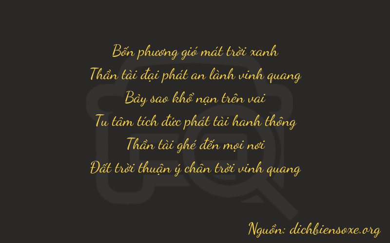 Thơ dịch biển số xe 46768