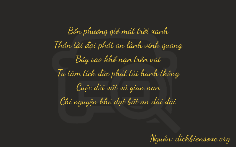 Thơ dịch biển số xe 46777
