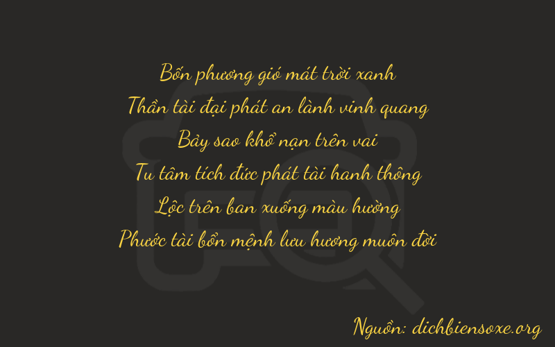 Thơ dịch biển số xe 46786
