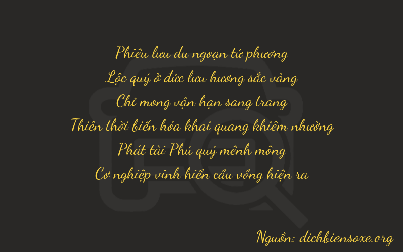 Thơ dịch biển số xe 46787