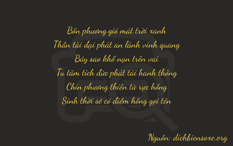 Thơ dịch biển số xe 46795