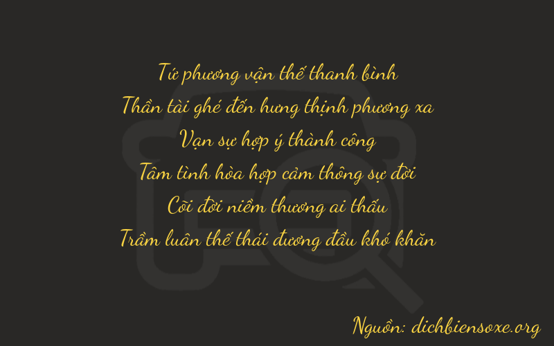 Thơ dịch biển số xe 46845