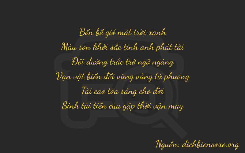 Thơ dịch biển số xe 47235