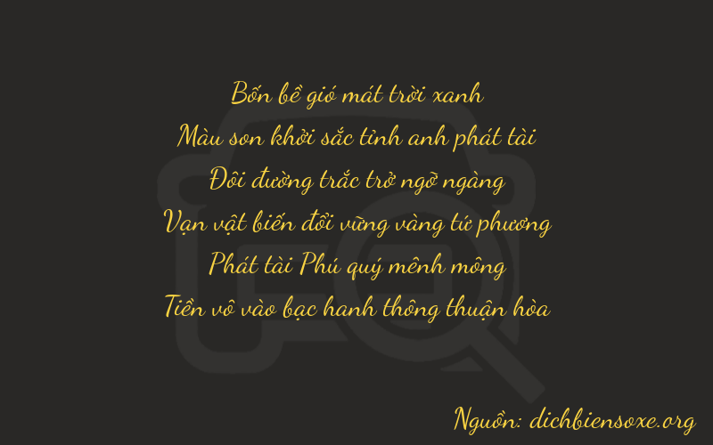Thơ dịch biển số xe 47280