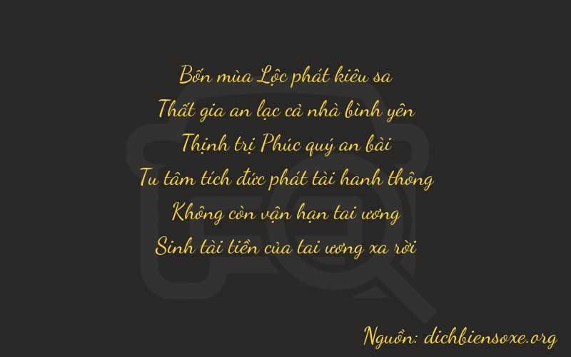 Thơ dịch biển số xe 47605