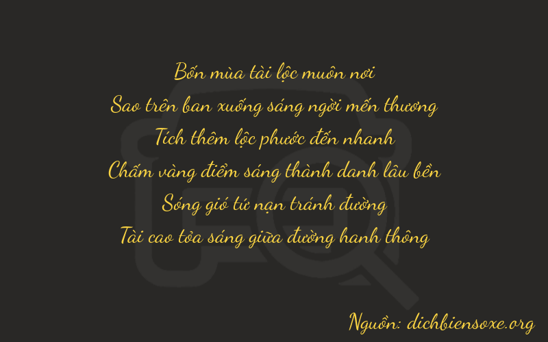 Thơ dịch biển số xe 47633