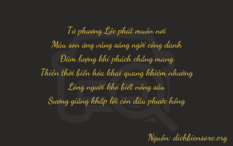 Thơ dịch biển số xe 47664
