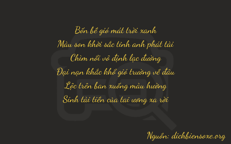 Thơ dịch biển số xe 47685