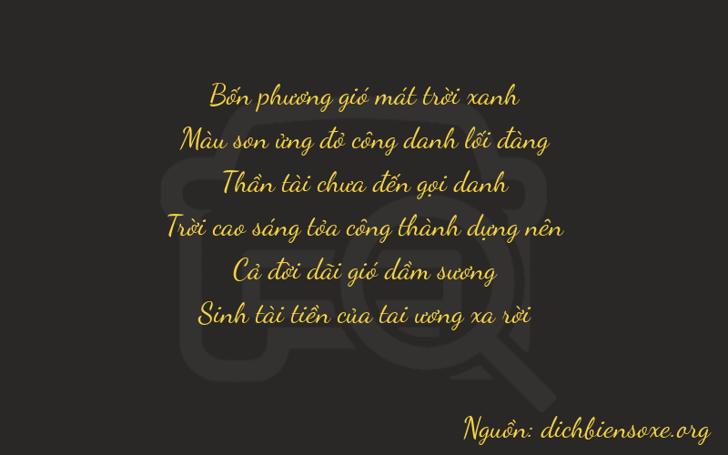 Thơ dịch biển số xe 47715