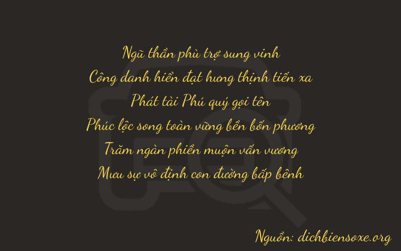 Thơ dịch biển số xe 52850