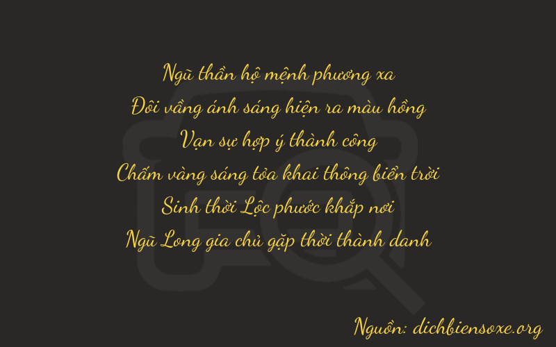Thơ dịch biển số xe 52855