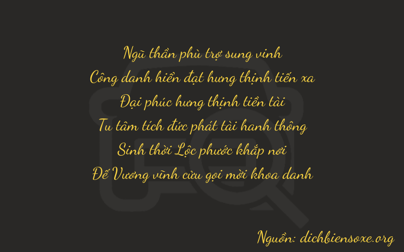Thơ dịch biển số xe 52859