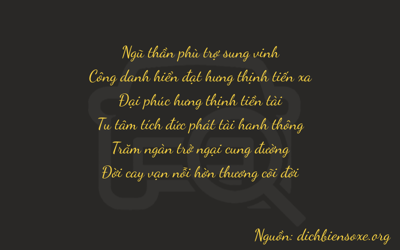 Thơ dịch biển số xe 52877