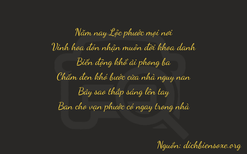 Thơ dịch biển số xe 52878