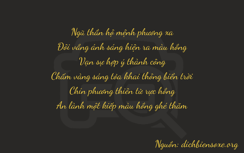 Thơ dịch biển số xe 52891