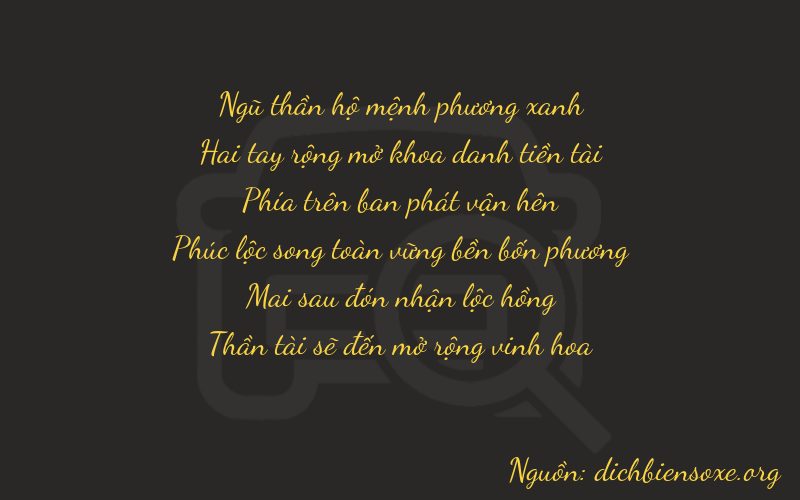 Thơ dịch biển số xe 52928