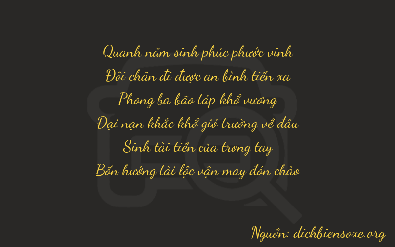 Thơ dịch biển số xe 52934