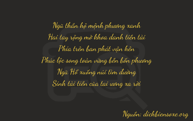 Thơ dịch biển số xe 52955