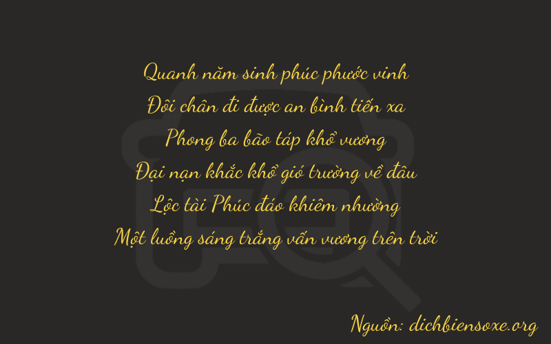 Thơ dịch biển số xe 52961