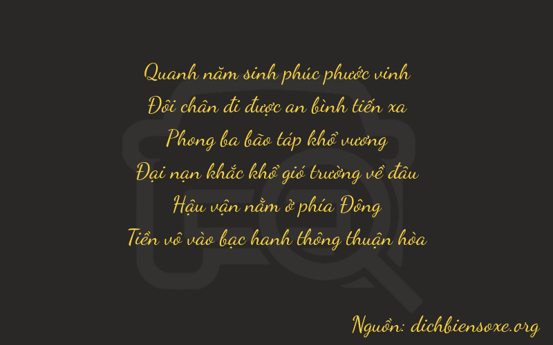 Thơ dịch biển số xe 52970