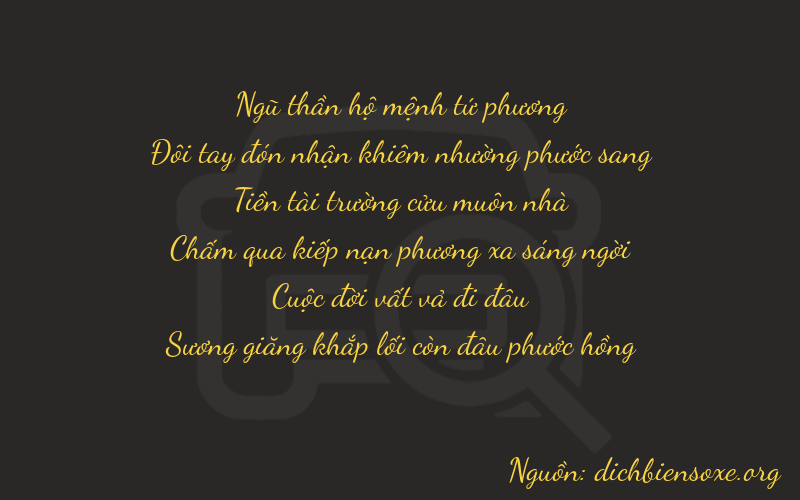 Thơ dịch biển số xe 52974