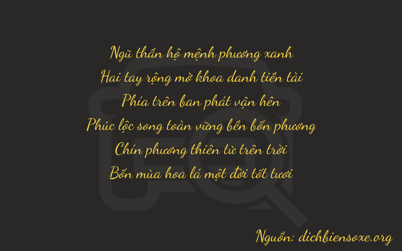 Thơ dịch biển số xe 52991