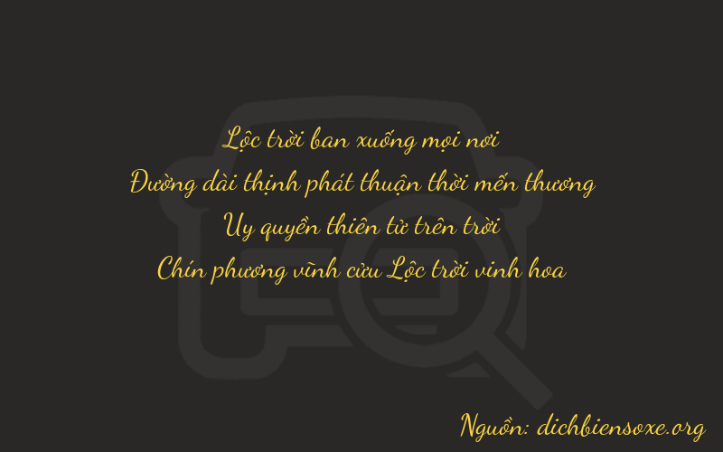 Thơ dịch biển số xe 6899
