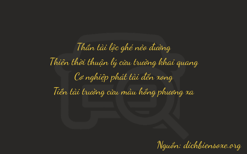 Thơ dịch biển số xe 6989