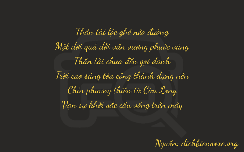 Thơ dịch biển số xe 61791