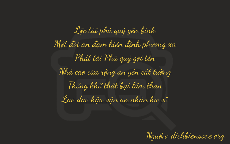 Thơ dịch biển số xe 61813