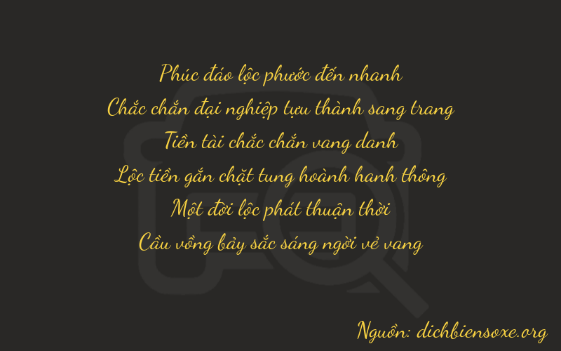 Thơ dịch biển số xe 61817
