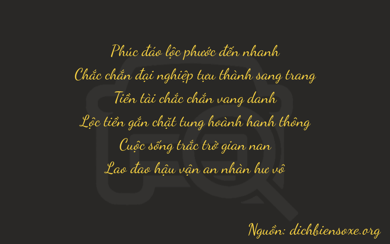 Thơ dịch biển số xe 61853