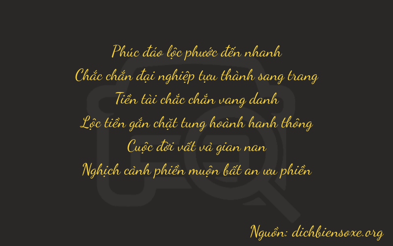 Thơ dịch biển số xe 61871