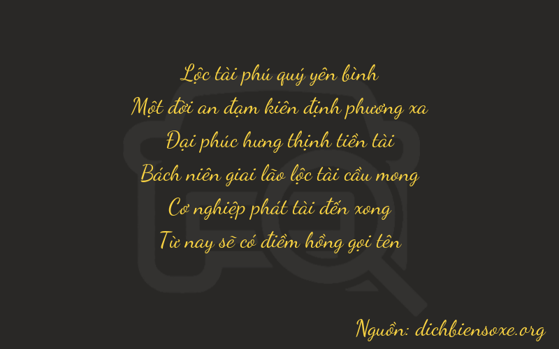 Thơ dịch biển số xe 61885