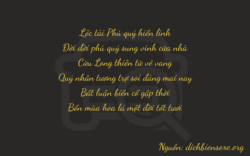 Thơ dịch biển số xe 61901