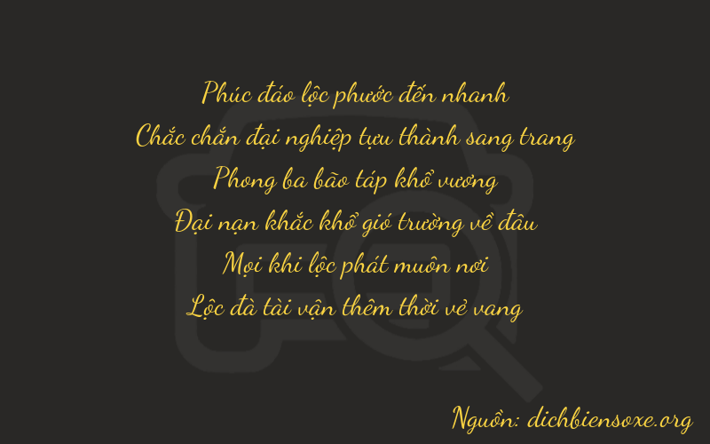Thơ dịch biển số xe 61916
